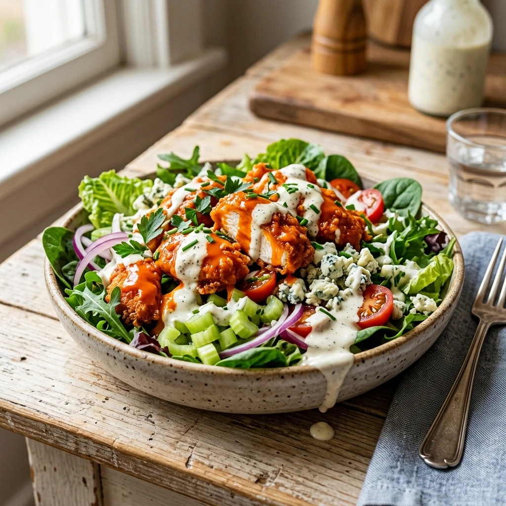Buffalo Chicken Salad Loaded High Protein 30g Dripping Ranch