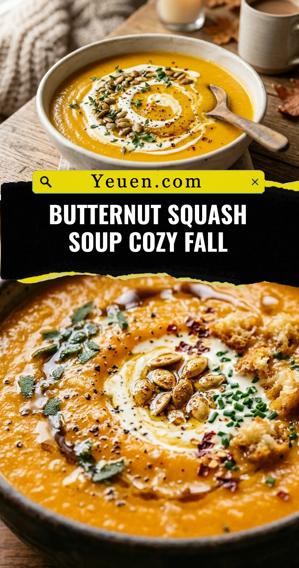 Butternut Squash Soup Cozy Fall