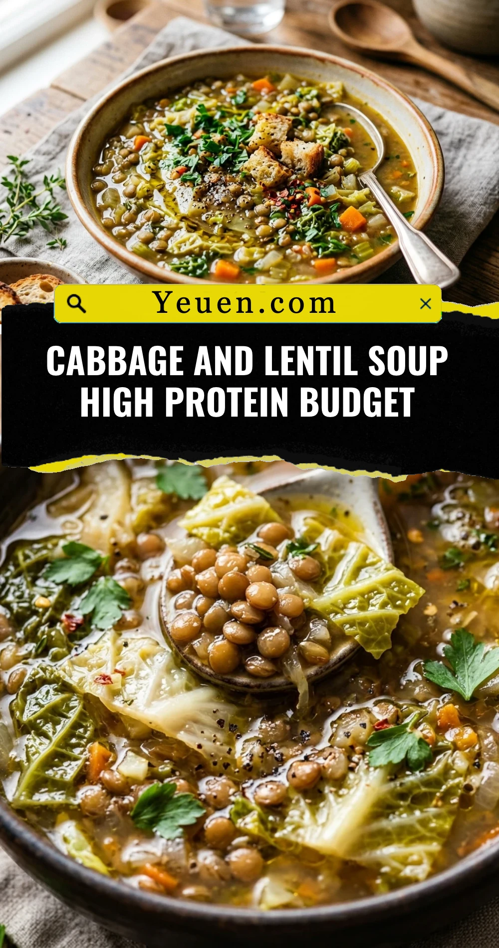 Cabbage And Lentil Soup High Protein Budget