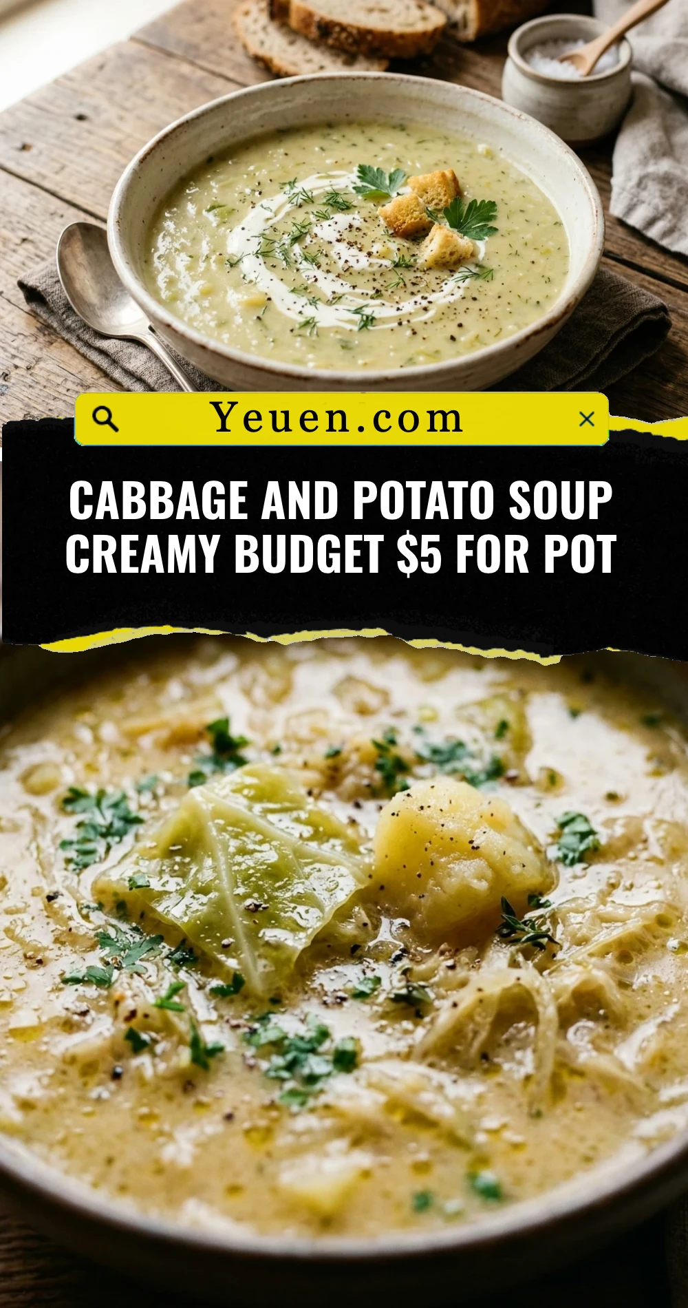 Cabbage And Potato Soup Creamy Budget $5 For Pot