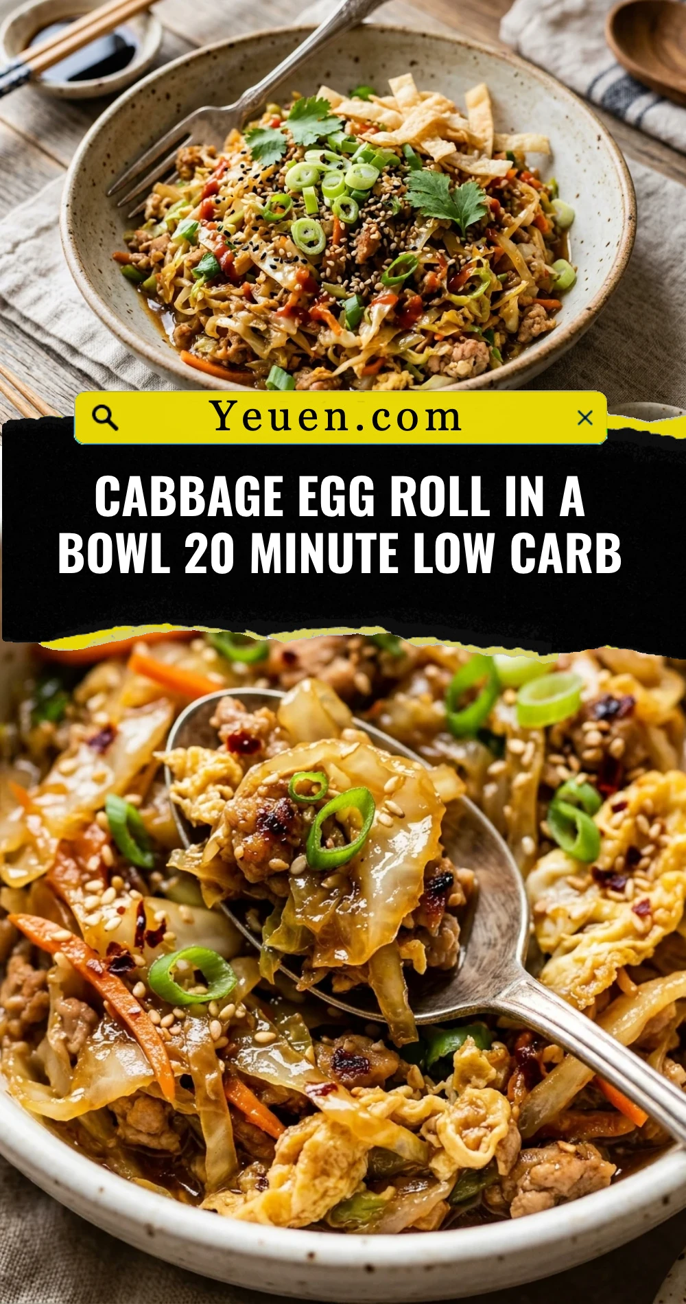 Cabbage Egg Roll In A Bowl 20 Minute Low Carb
