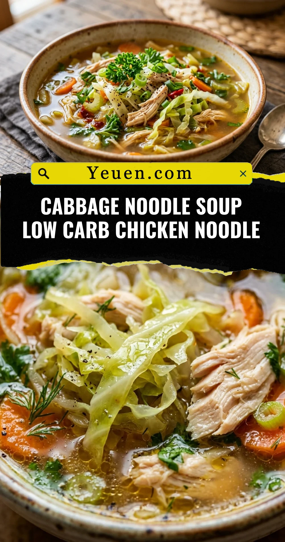 Cabbage Noodle Soup Low Carb Chicken Noodle