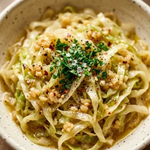 Cabbage Noodles With Butter Garlic Budget