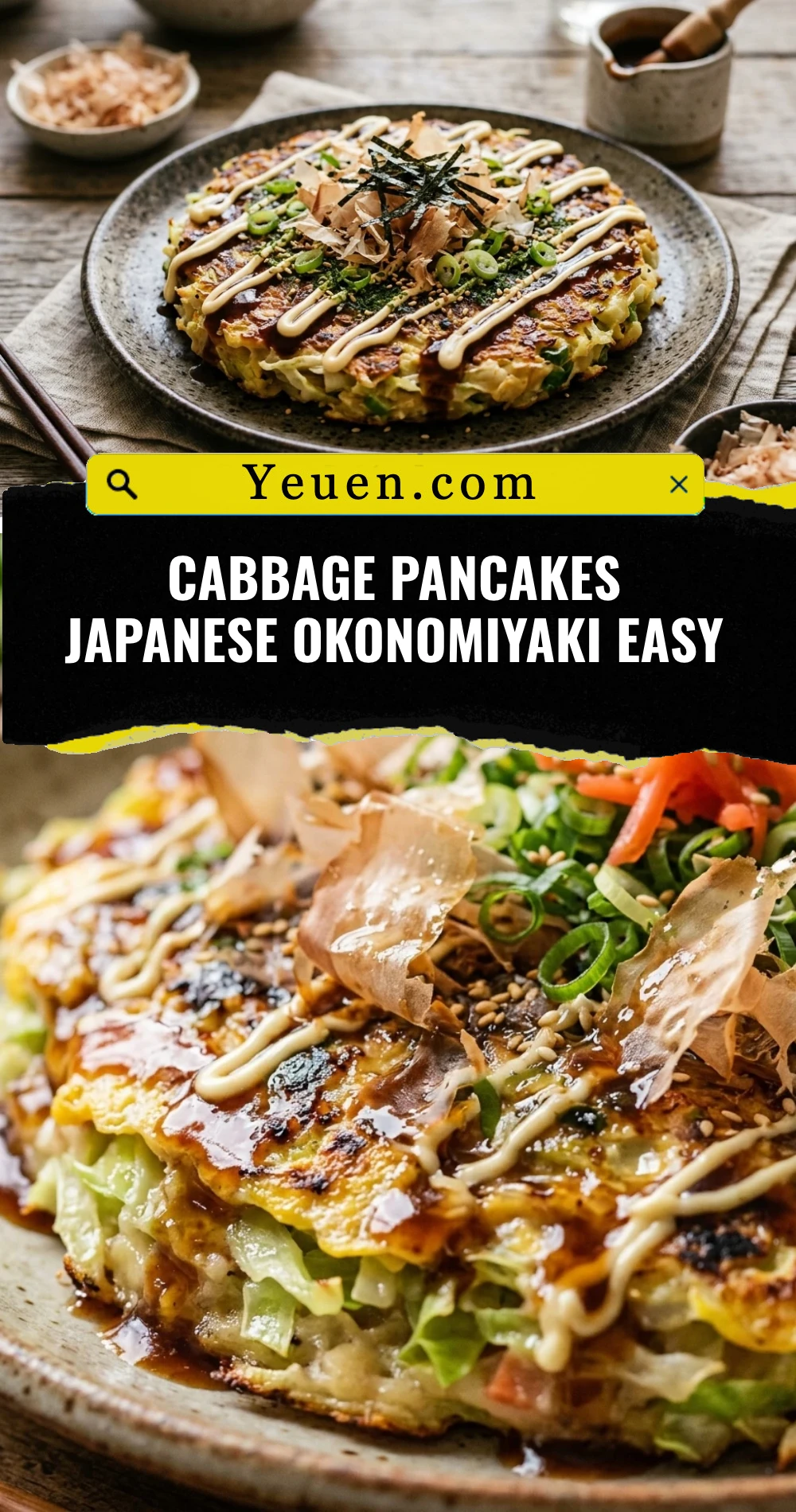 Cabbage Pancakes Japanese Okonomiyaki Easy
