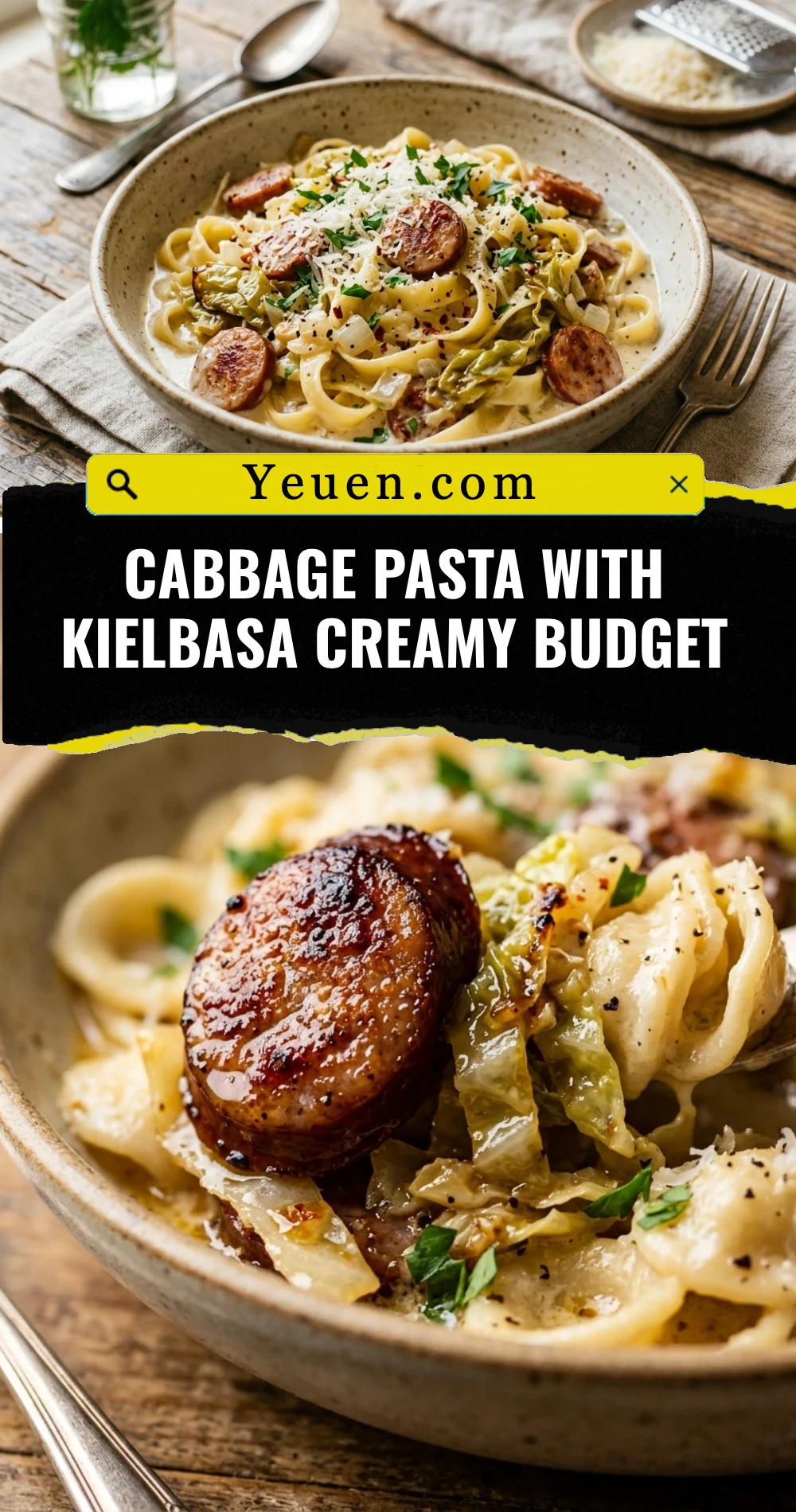 Cabbage Pasta With Kielbasa Creamy Budget