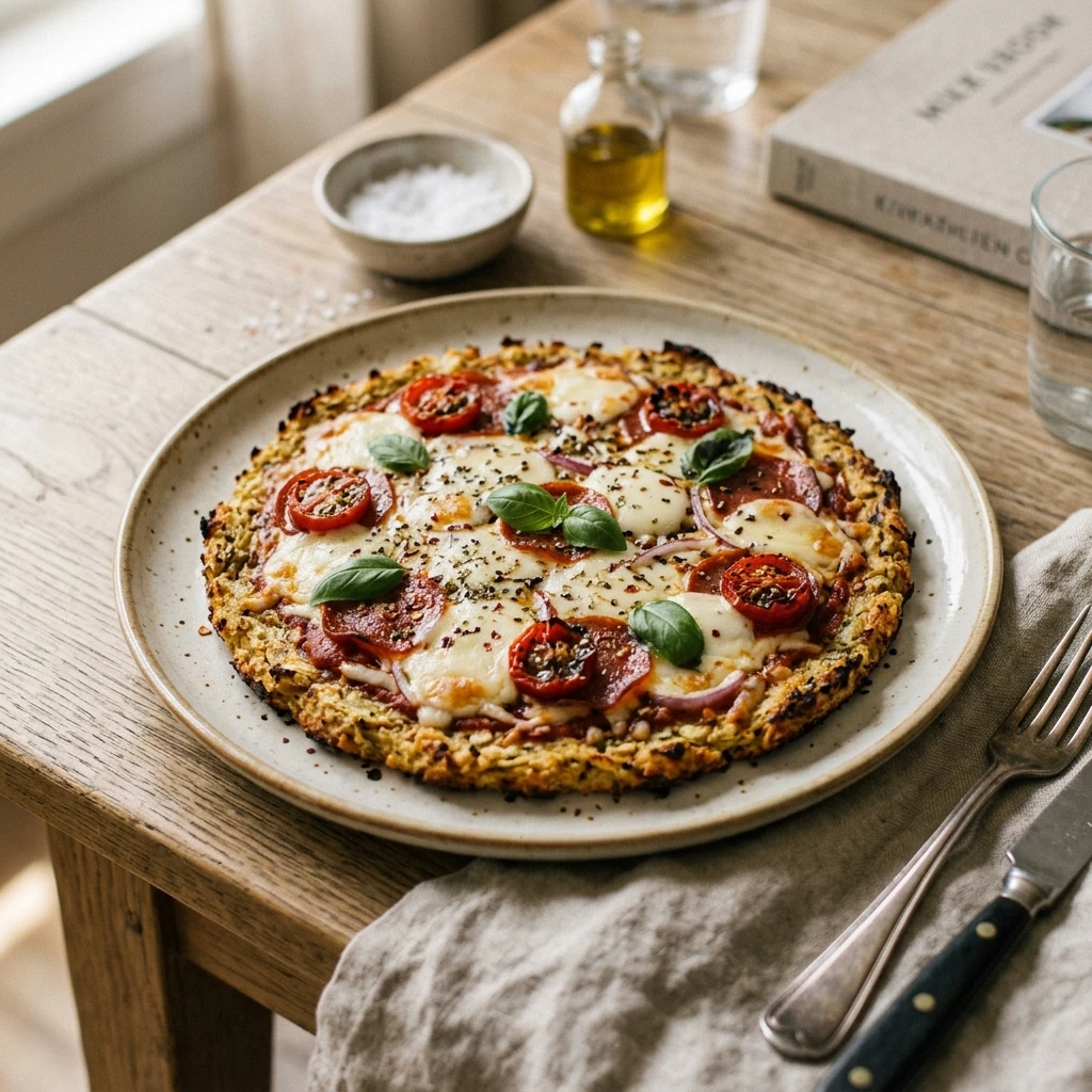 Cabbage Pizza Crust Low Carb Cheesy