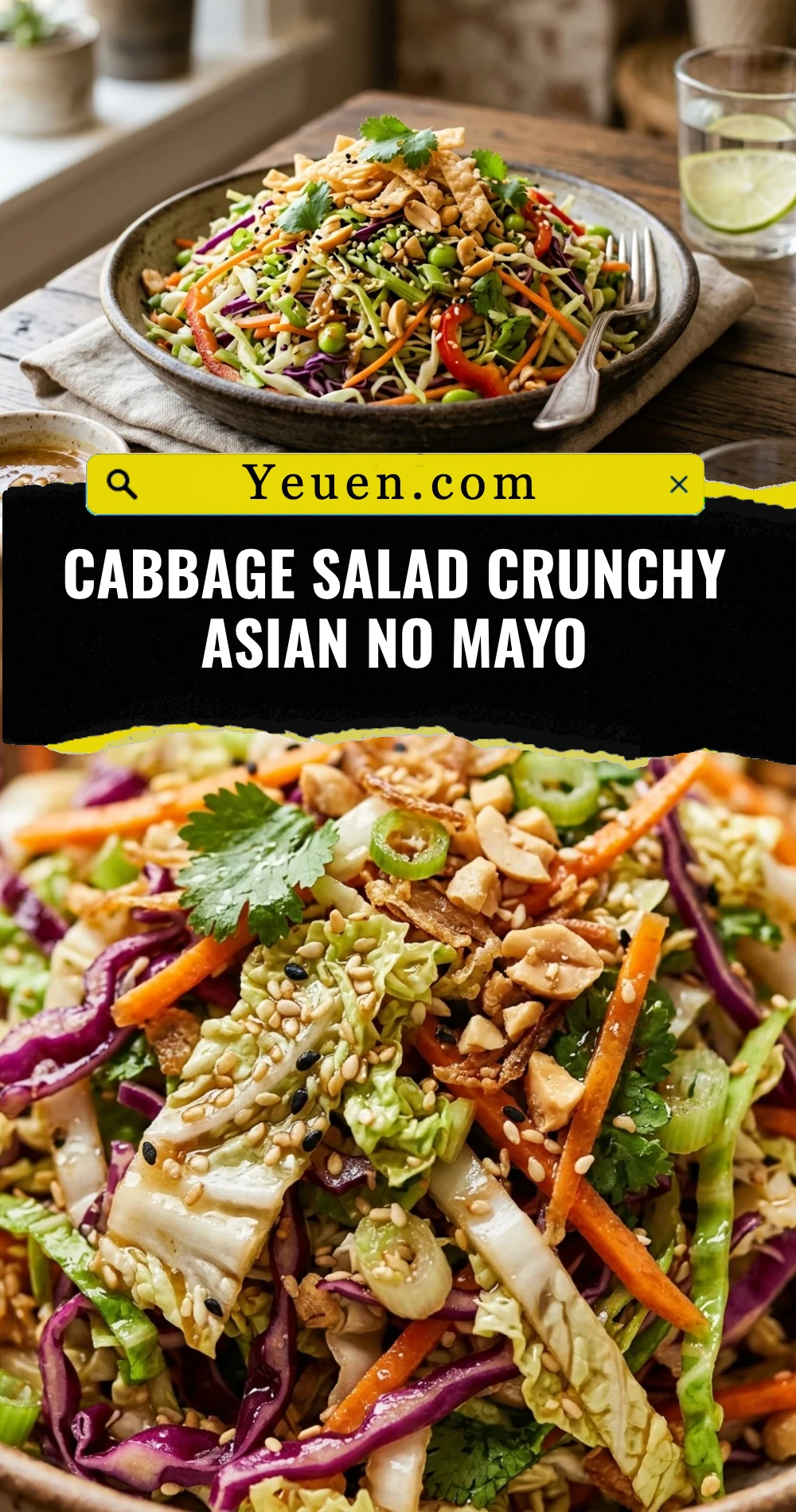 Cabbage Salad Crunchy Asian No Mayo