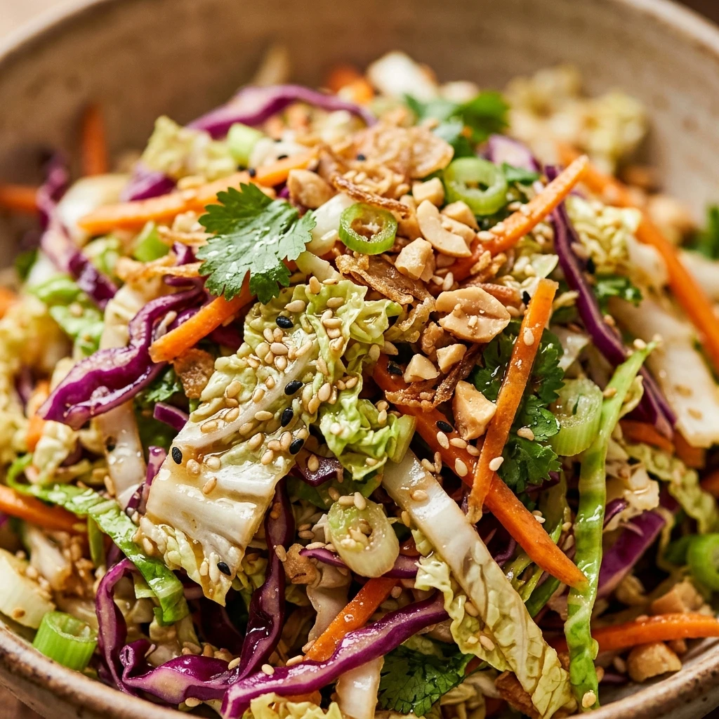Cabbage Salad Crunchy Asian No Mayo