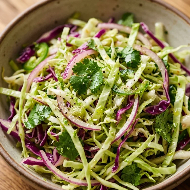 Cabbage Slaw For Tacos Crunchy No Mayo
