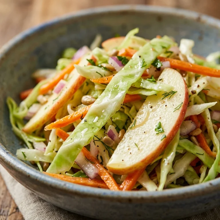 Cabbage Slaw With Apples Crunchy No Mayo