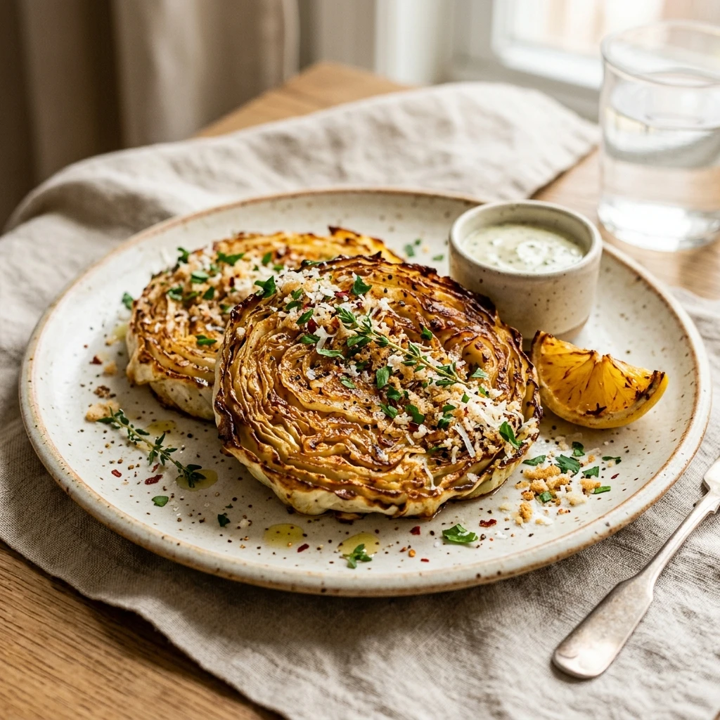 Cabbage Steaks Air Fryer Crispy 10 Min