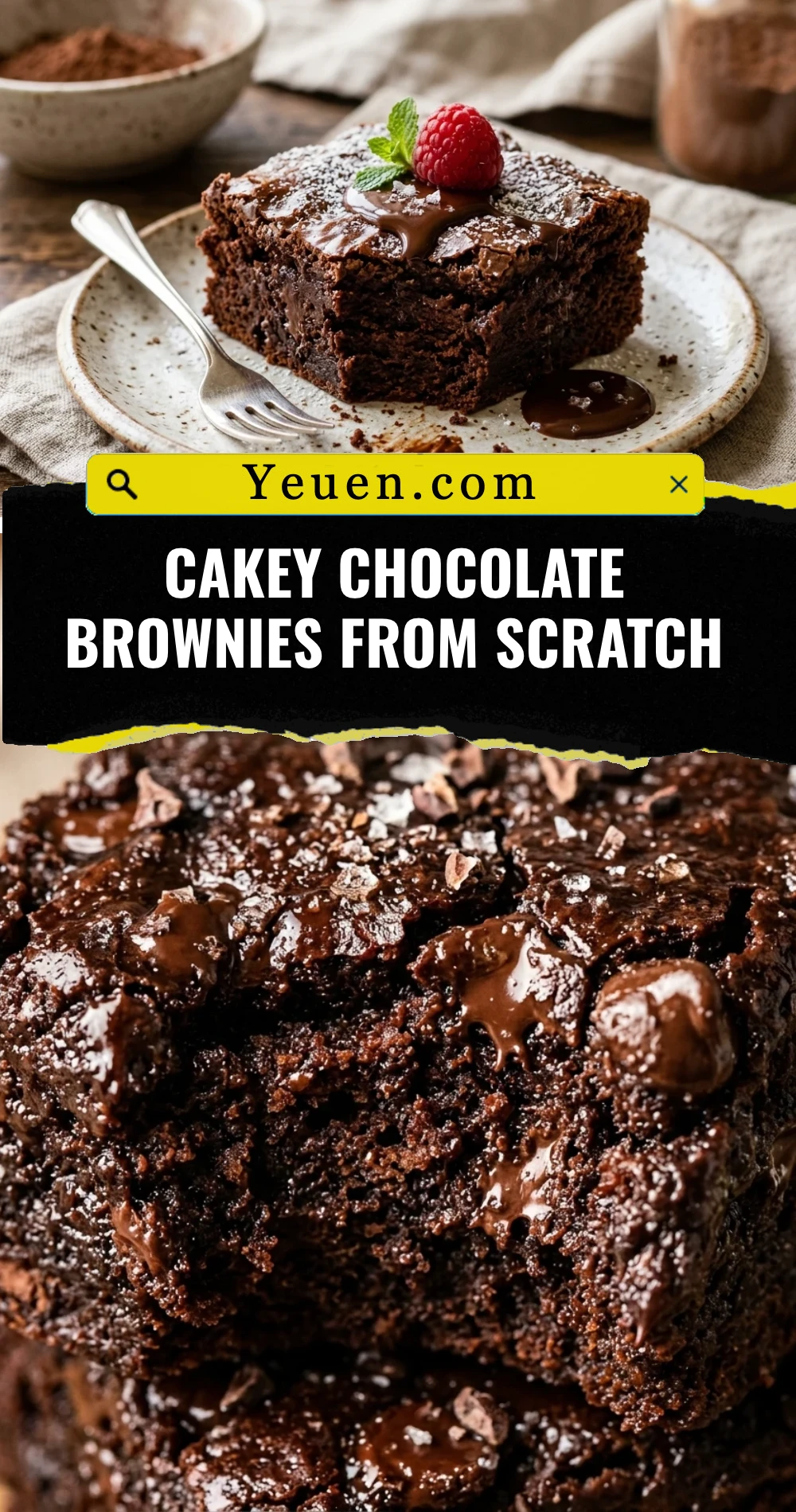 Cakey Chocolate Brownies From Scratch