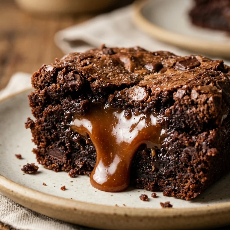 Caramel Stuffed Brownies That Ooze