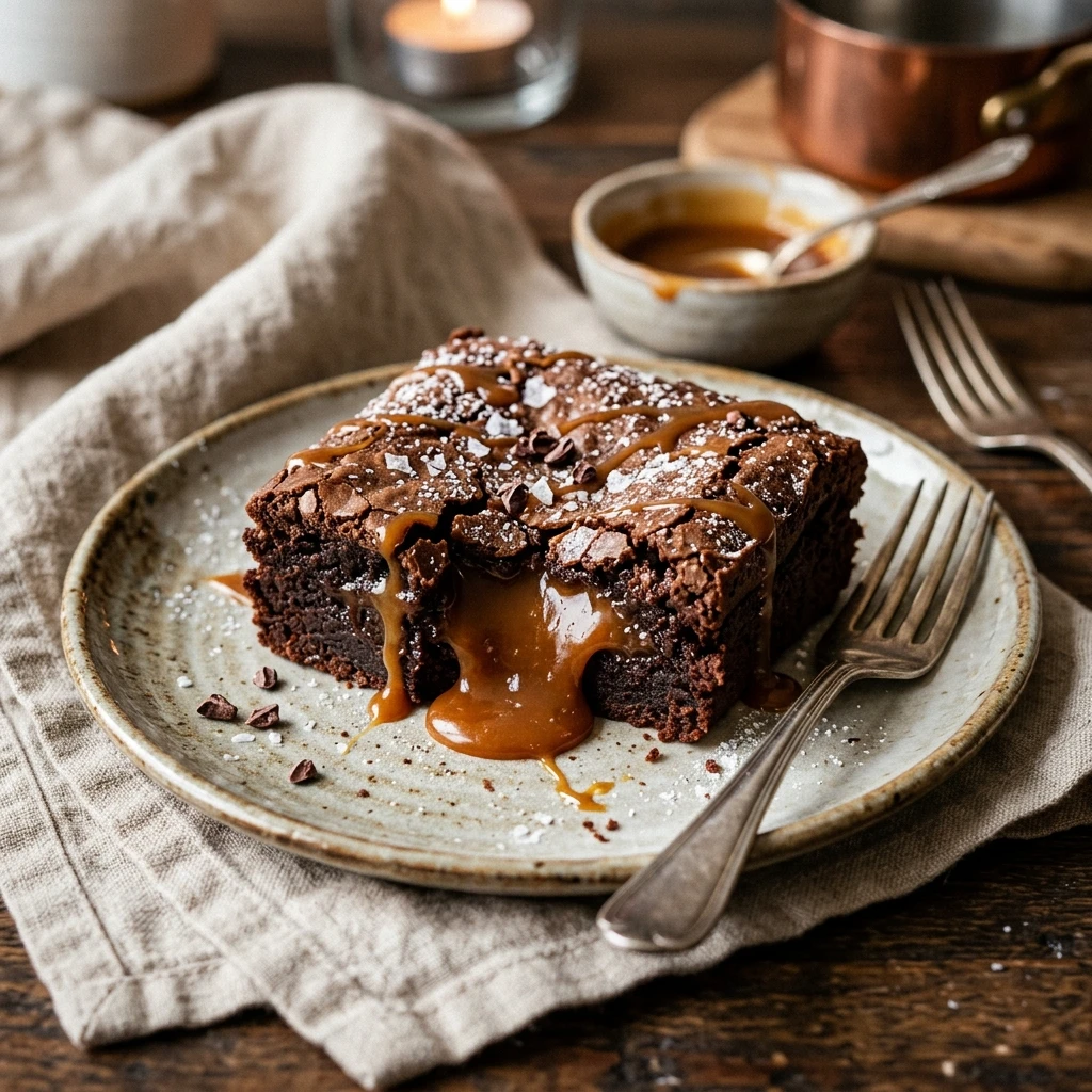 Caramel Stuffed Brownies That Ooze