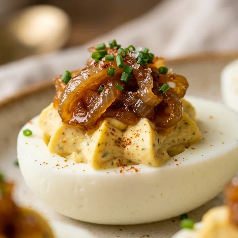 Caramelized Onions Deviled Eggs Savory