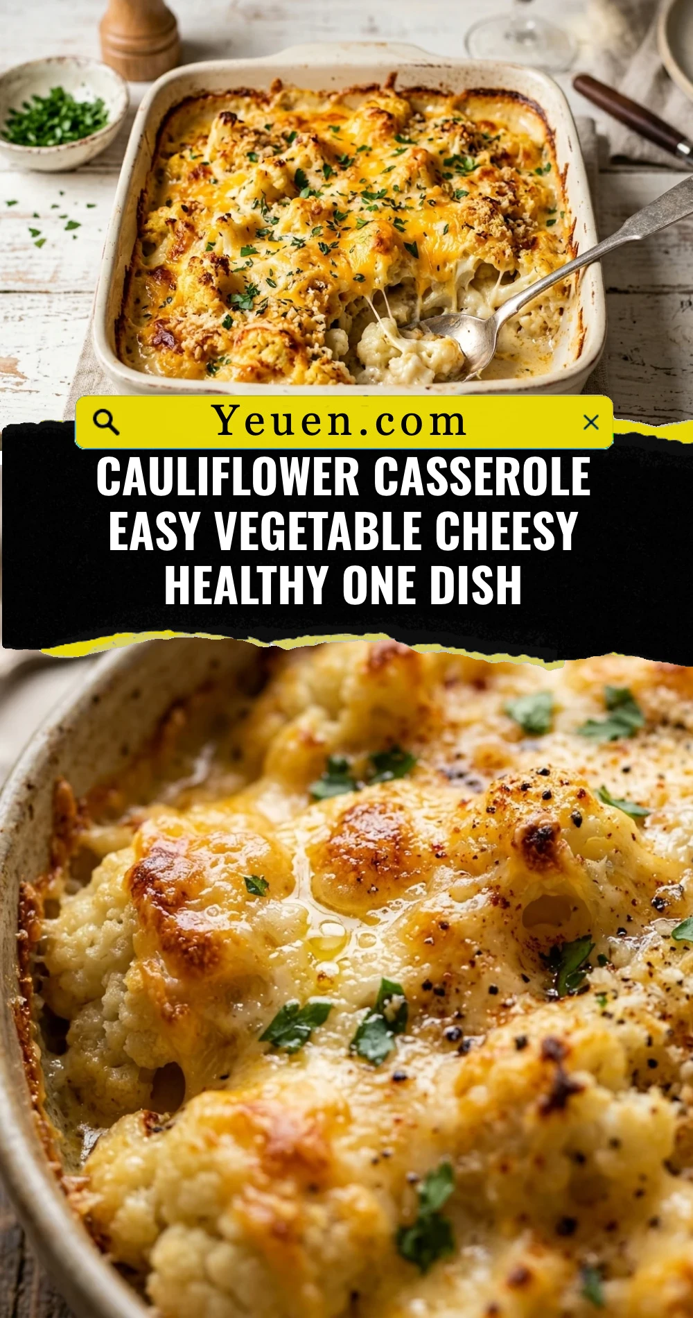 Cauliflower Casserole Easy Vegetable Cheesy Healthy One Dish
