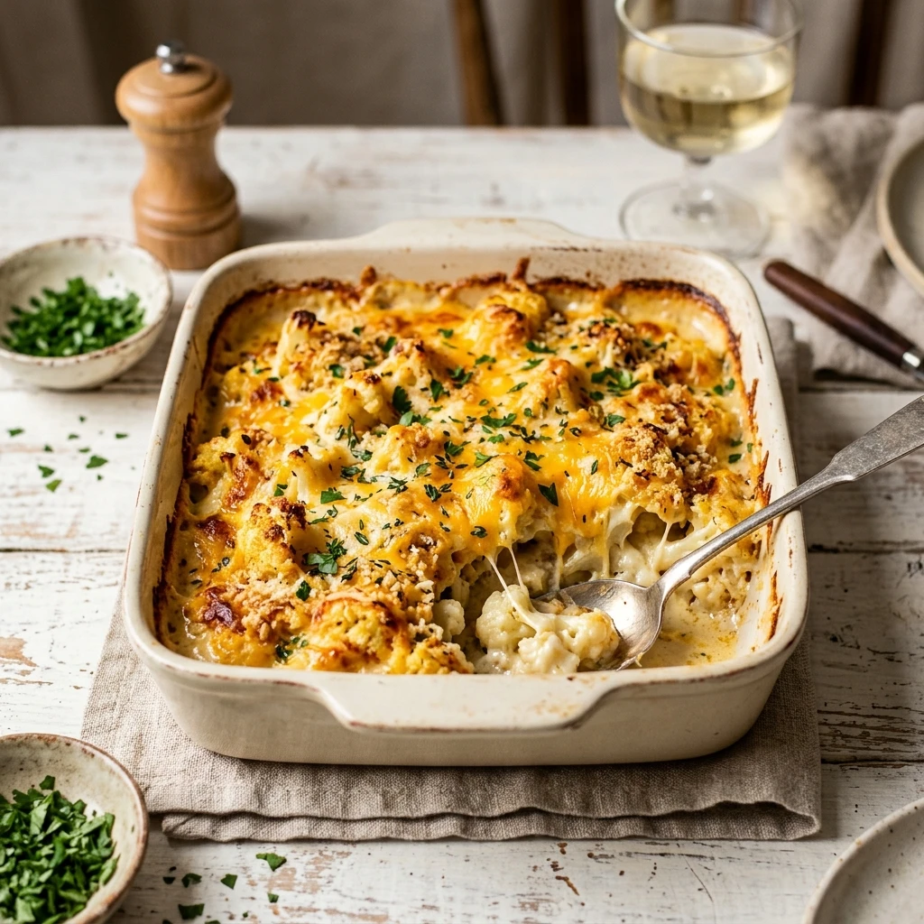Cauliflower Casserole Easy Vegetable Cheesy Healthy One Dish