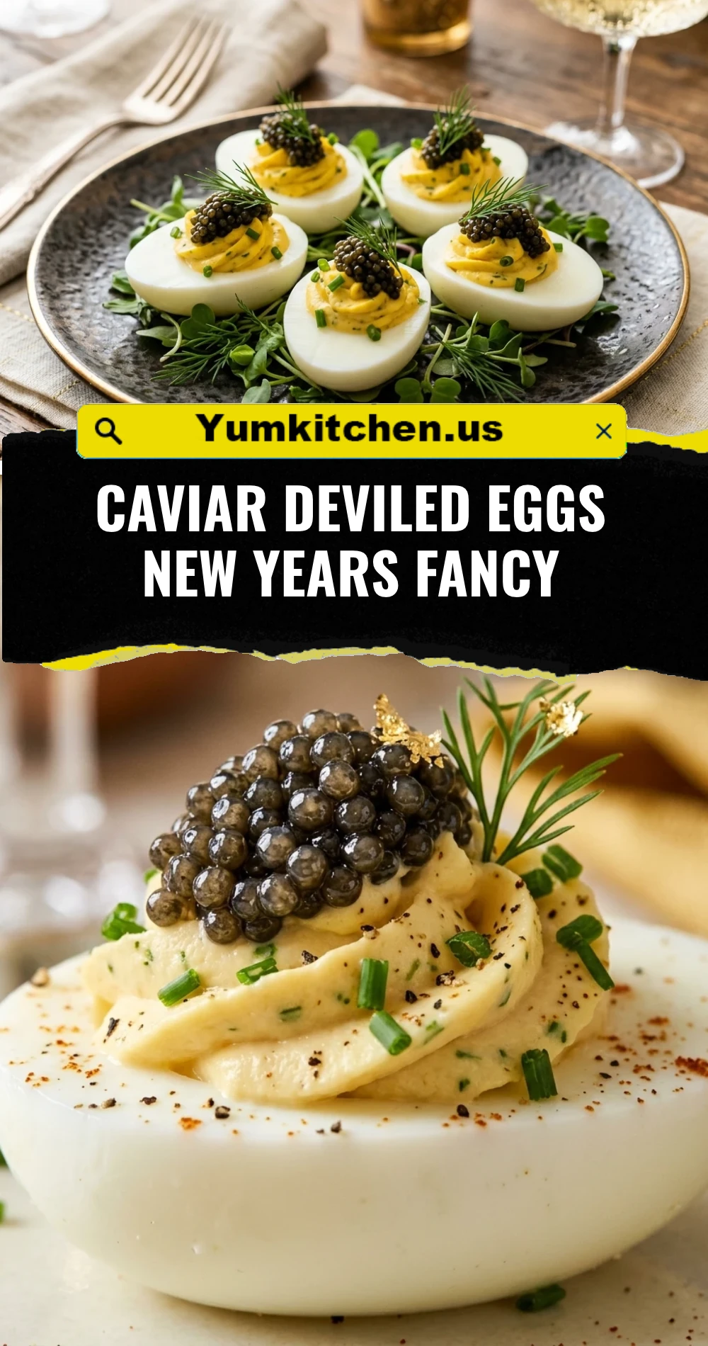 Caviar Deviled Eggs New Years Fancy