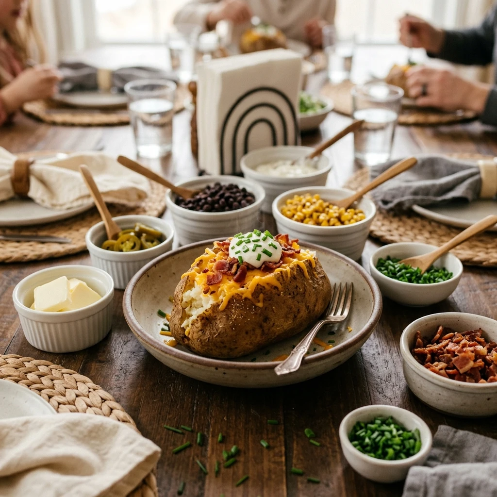 Cheap Baked Potato Bar Dinner Under $10 Family Night