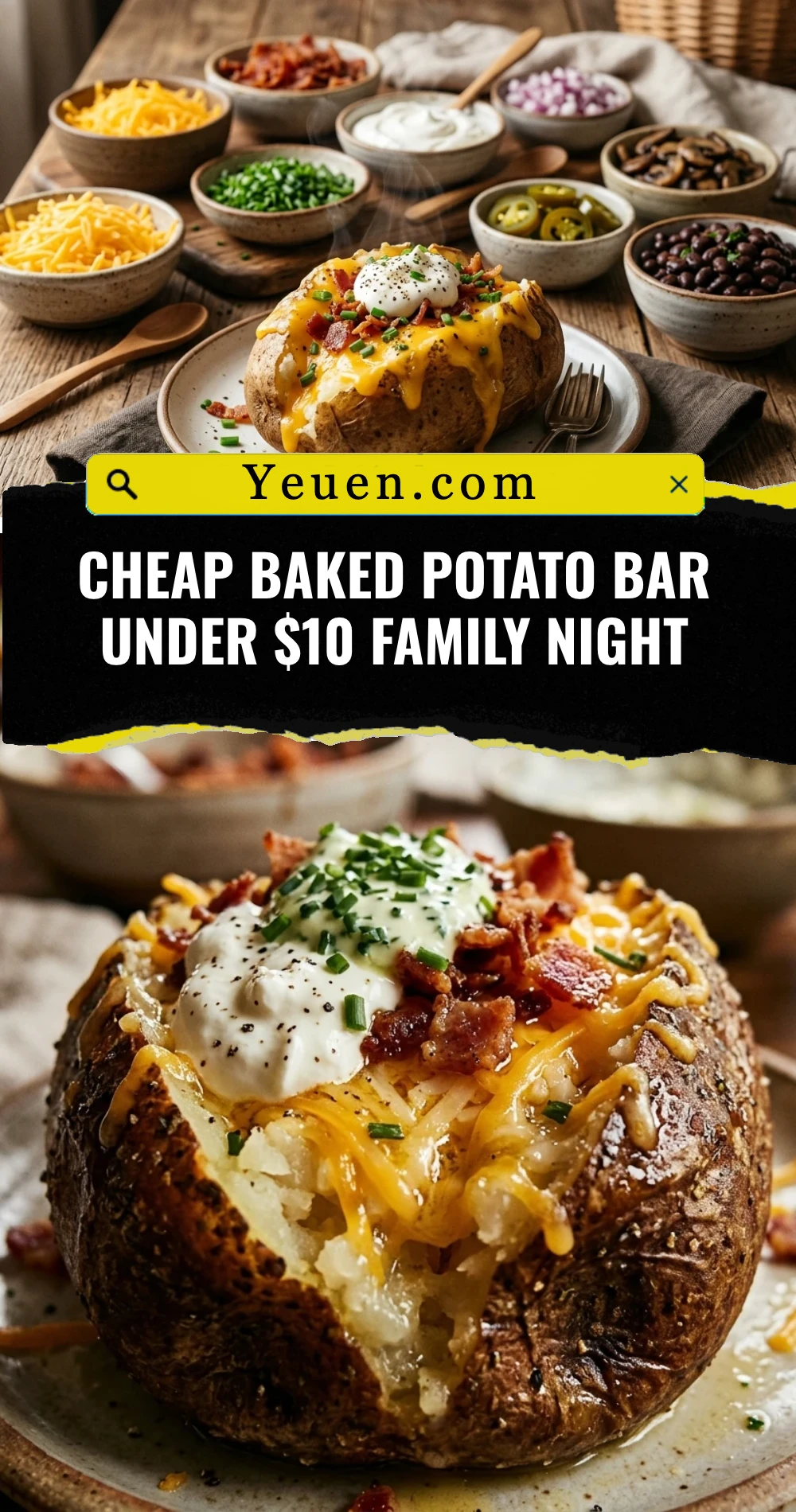 Cheap Baked Potato Bar Under $10 Family Night