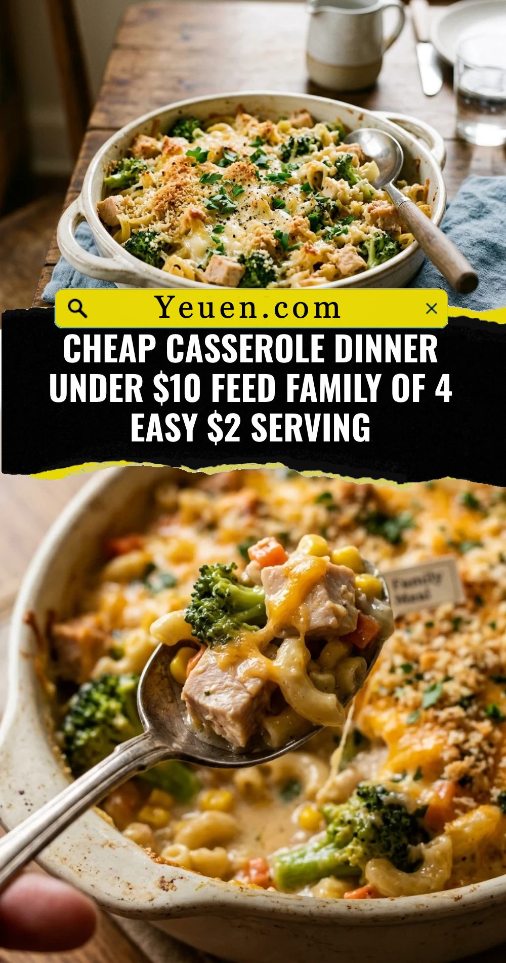 Cheap Casserole Dinner Under $10 Feed Family Of 4 Easy $2 Serving
