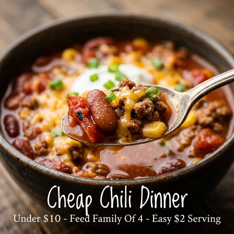Cheap Chili Dinner Under $10 Feed Family Of 4 Easy $2 Serving