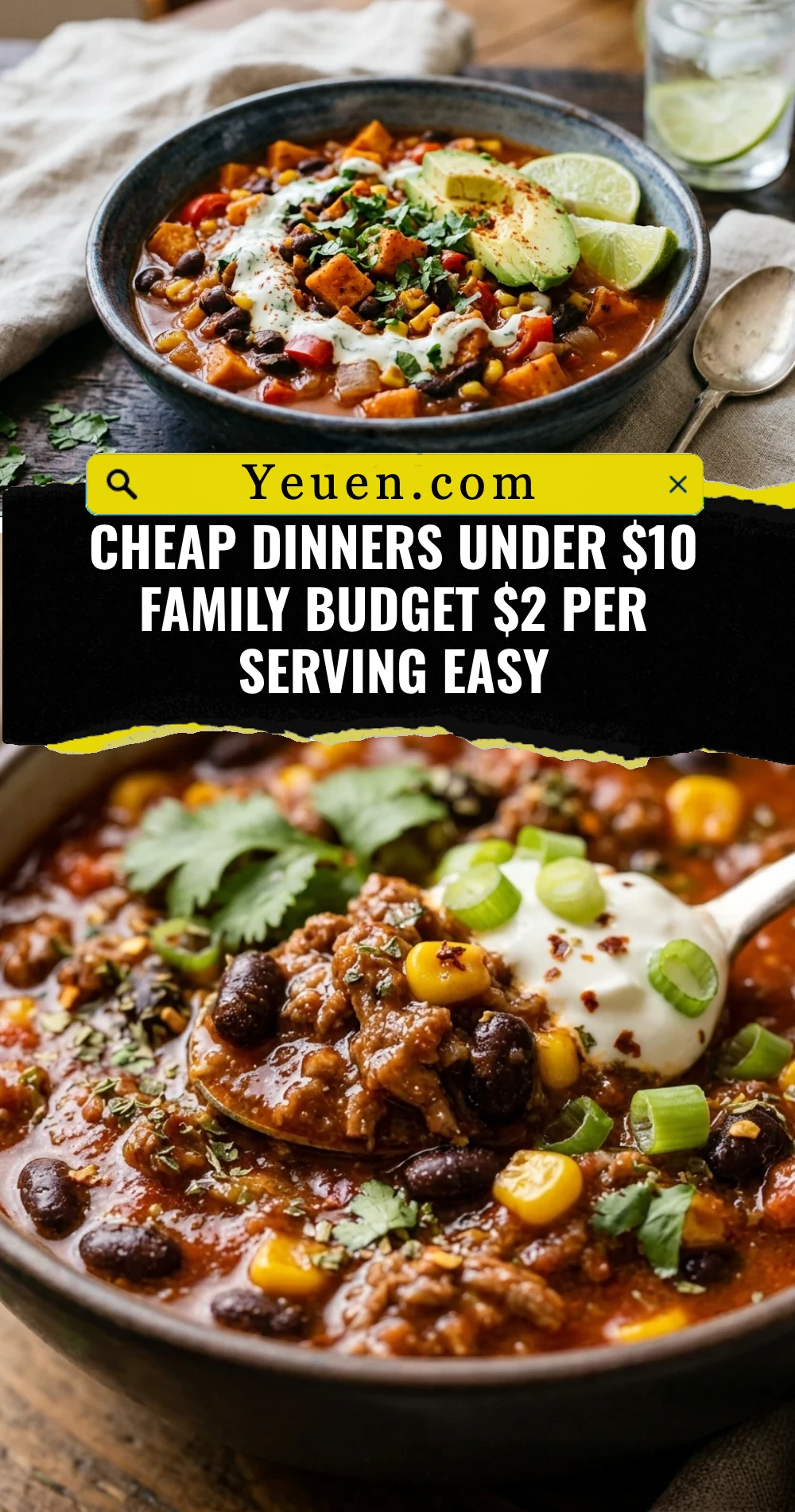 Cheap Dinners Under $10 Family Budget $2 Per Serving Easy