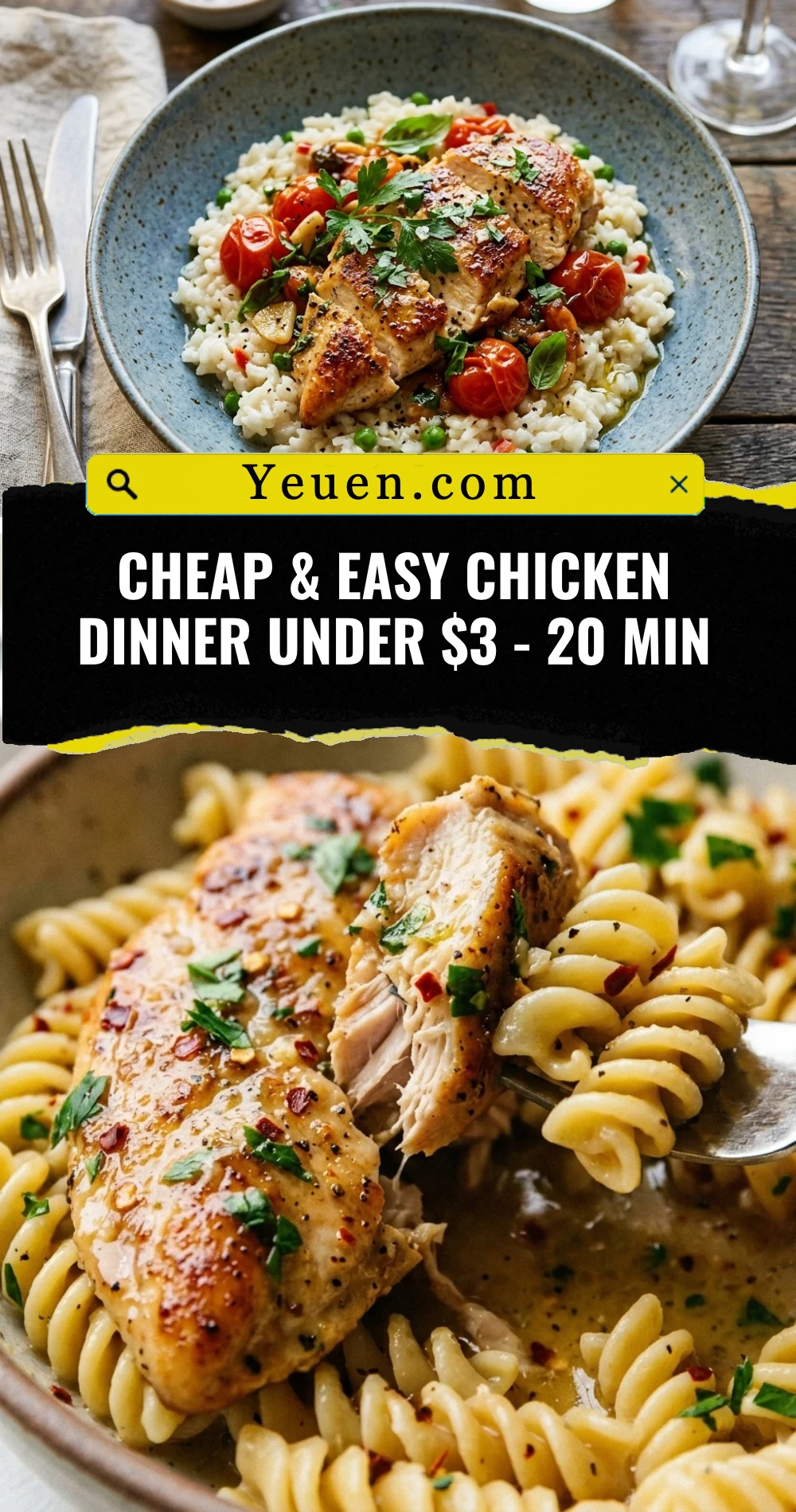 Cheap & Easy Chicken Dinner Under $3 - 20 Min