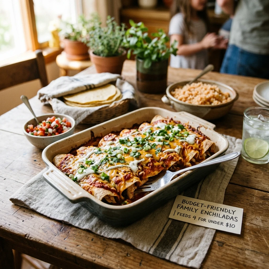 Cheap Enchilada Dinner Under $10 Feed Family Of 4 Easy $2 Serving