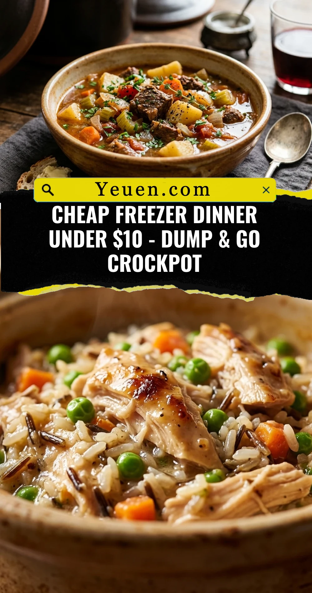 Cheap Freezer Dinner Under $10 - Dump & Go Crockpot