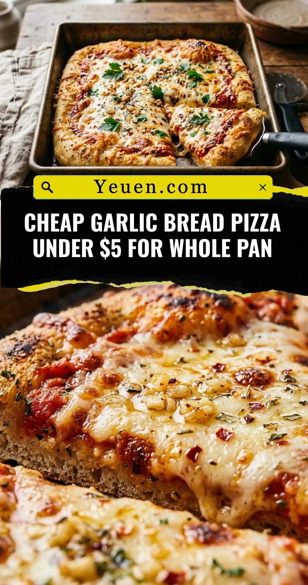 Cheap Garlic Bread Pizza Under $5 For Whole Pan