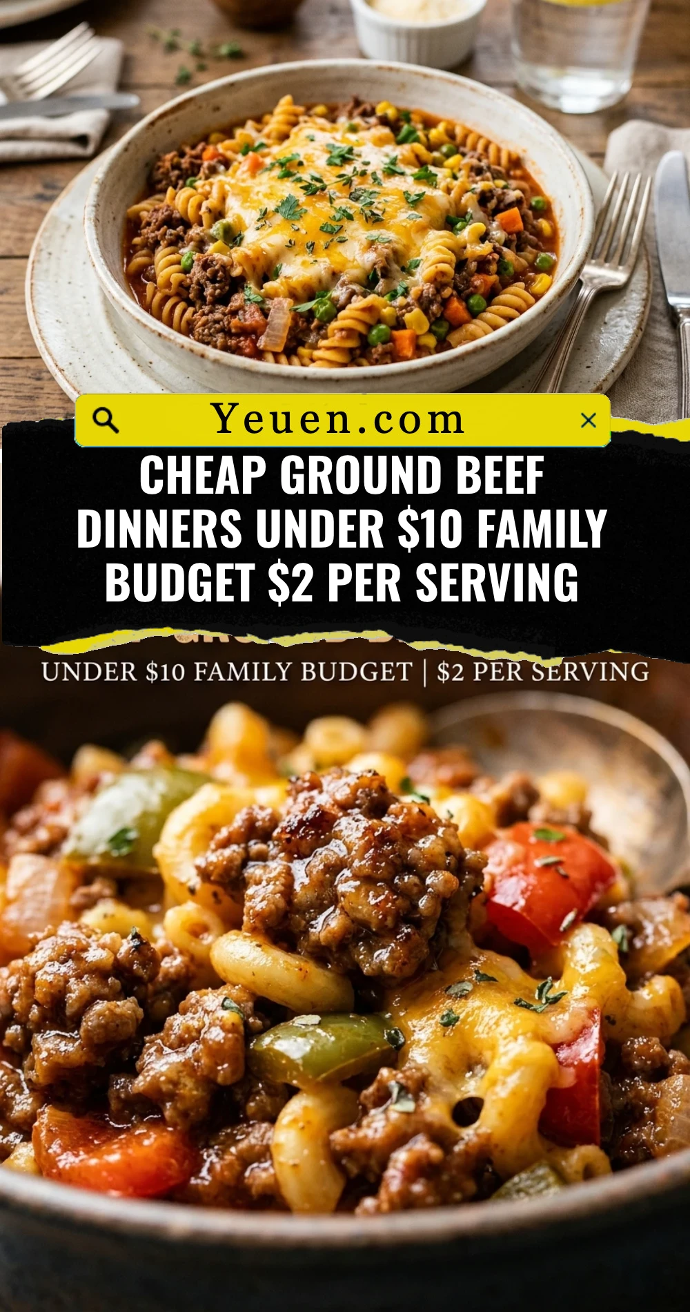 Cheap Ground Beef Dinners Under $10 Family Budget $2 Per Serving