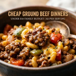 Cheap Ground Beef Dinners Under $10 Family Budget $2 Per Serving