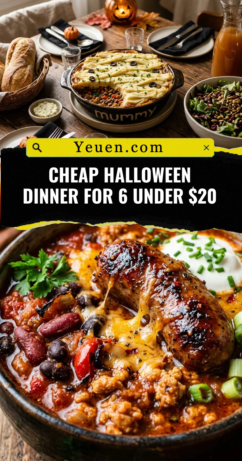 Cheap Halloween Dinner For 6 Under $20