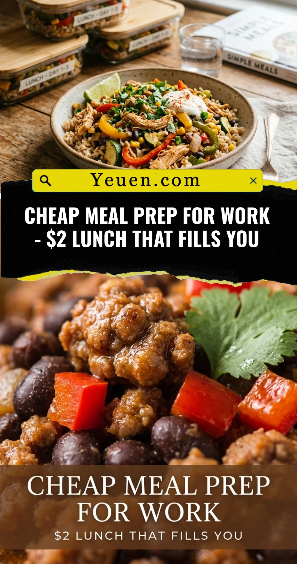 Cheap Meal Prep For Work - $2 Lunch That Fills You