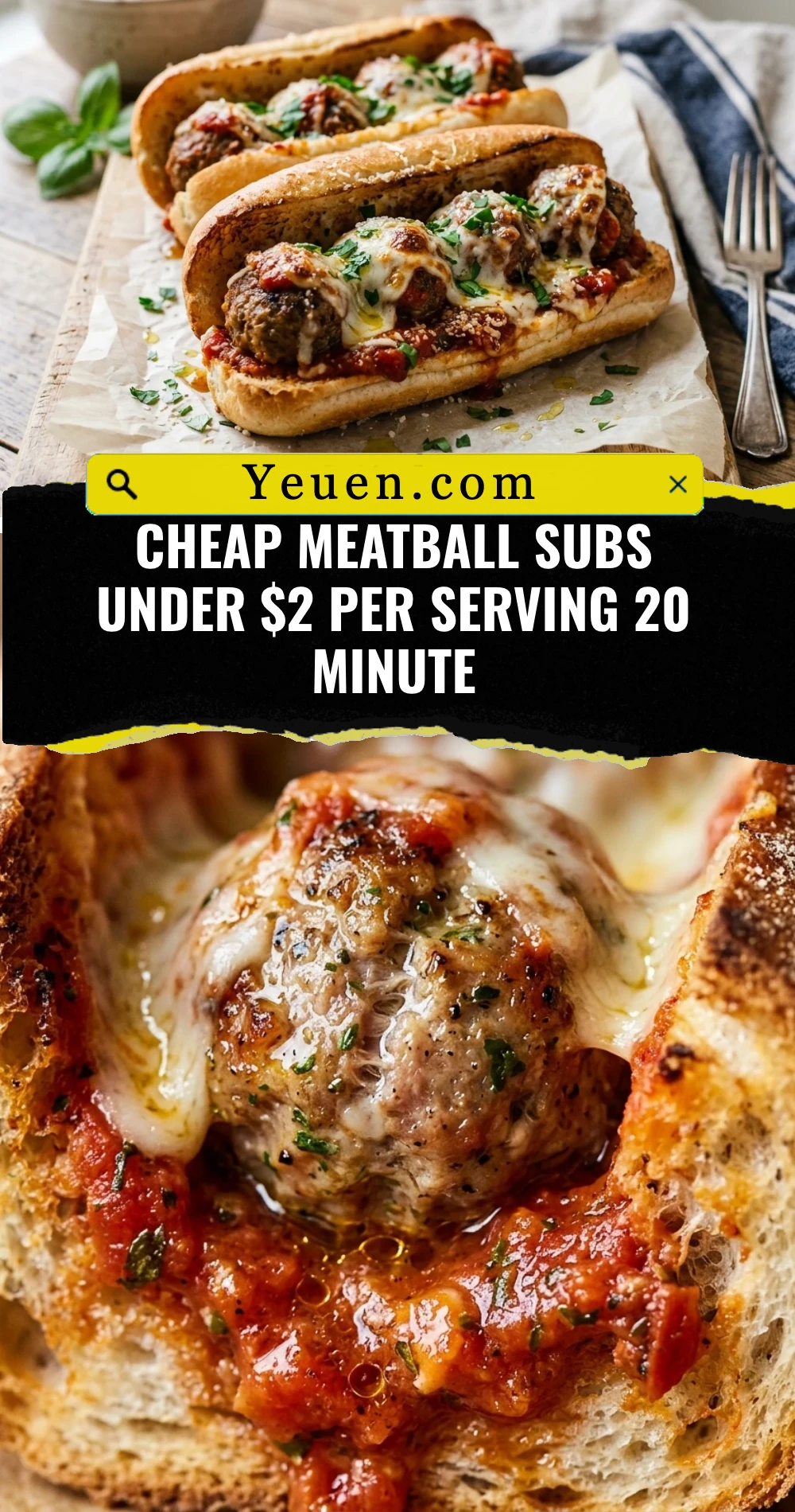 Cheap Meatball Subs Under $2 Per Serving 20 Minute