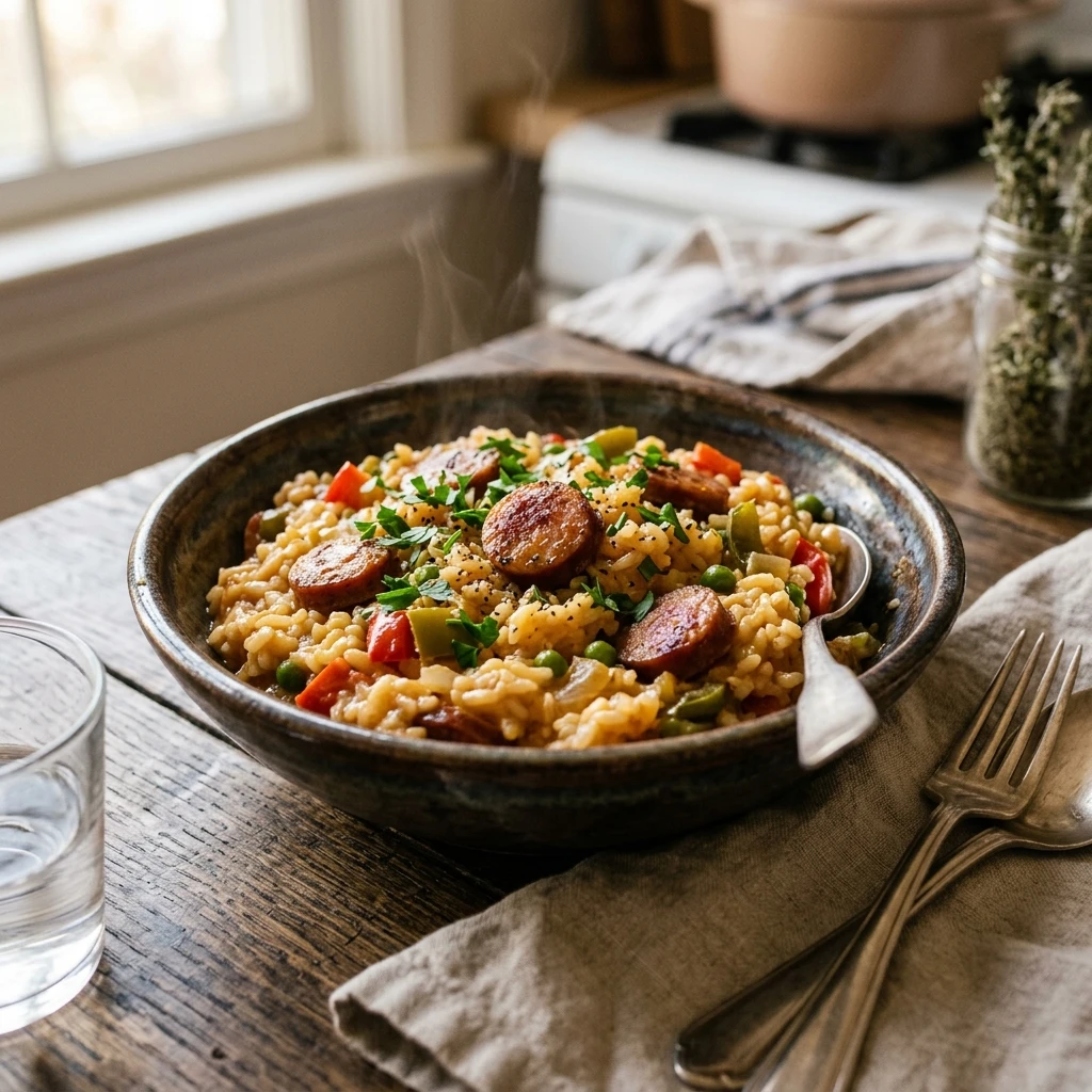 Cheap One-Pot Sausage And Rice Under $2 A Plate