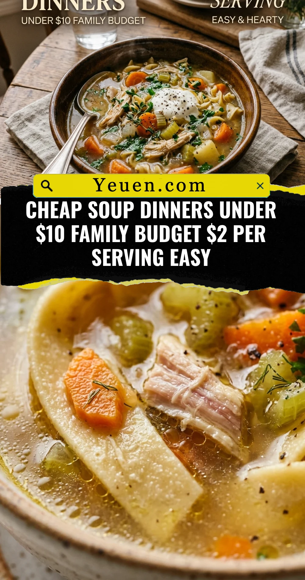 Cheap Soup Dinners Under $10 Family Budget $2 Per Serving Easy