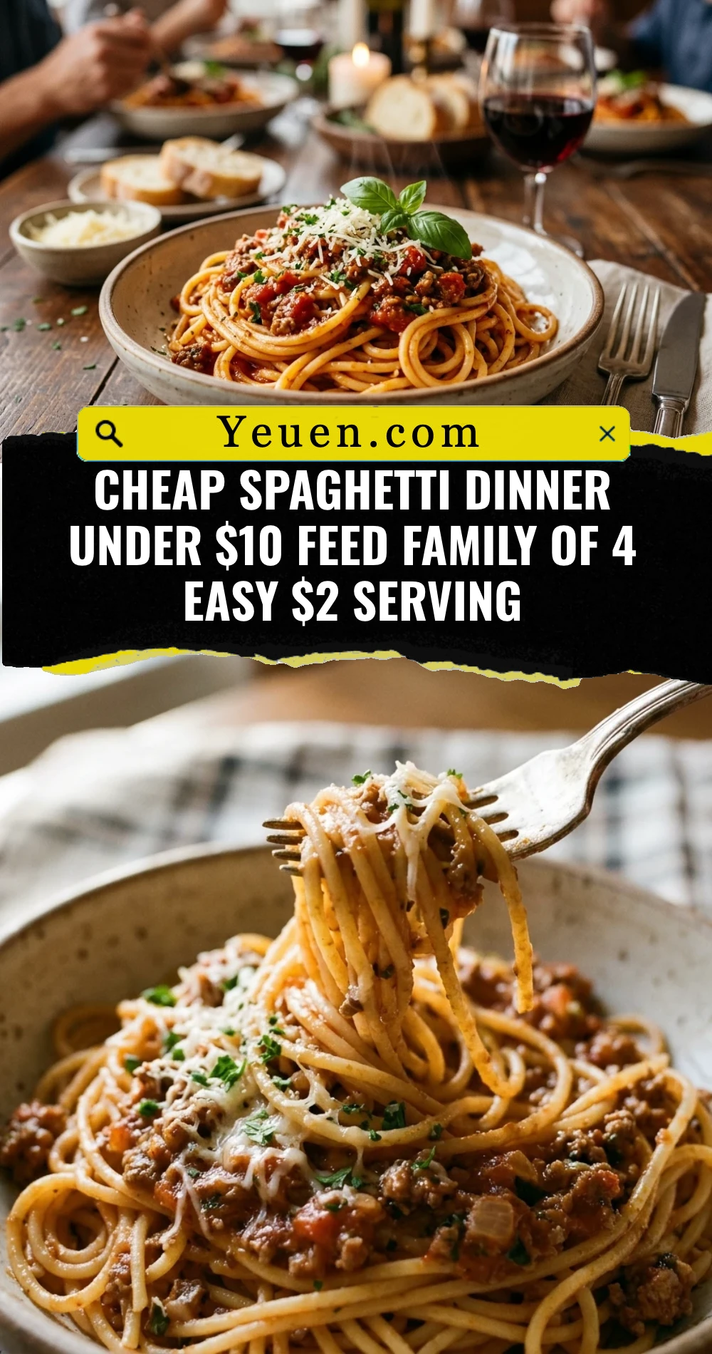 Cheap Spaghetti Dinner Under $10 Feed Family Of 4 Easy $2 Serving