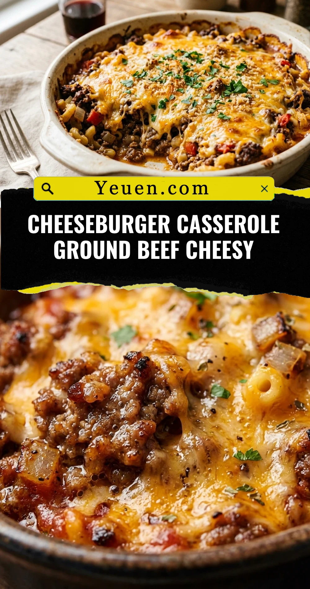 Cheeseburger Casserole Ground Beef Cheesy