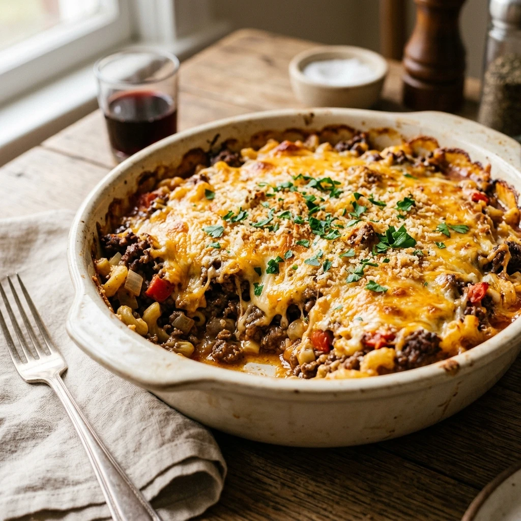 Cheeseburger Casserole Ground Beef Cheesy
