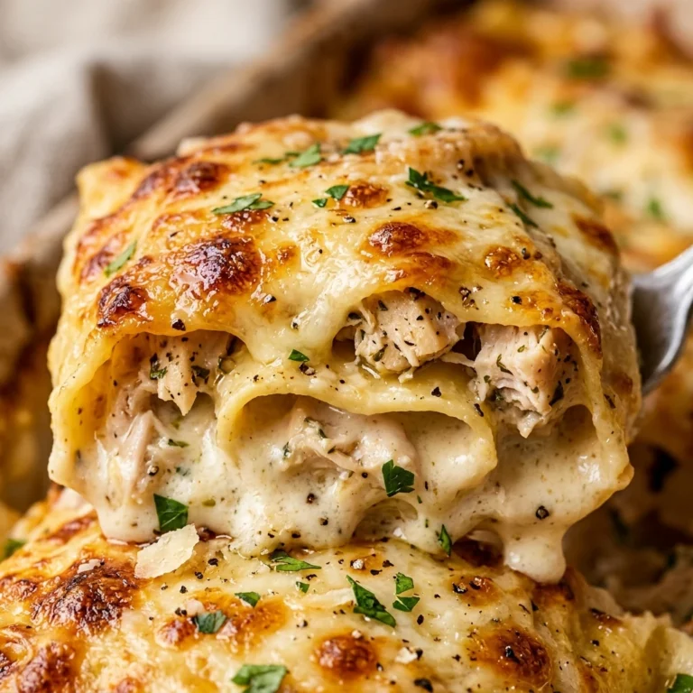 Cheesy Baked Chicken Alfredo Lasagna Roll Ups Creamy Easy Weeknight Dinner