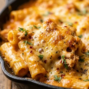 Cheesy Baked Creamy Chicken Enchilada Pasta Easy Weeknight One Pot Classic