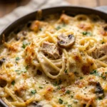 Cheesy Baked Creamy Chicken Tetrazzini Easy Weeknight Classic Pasta