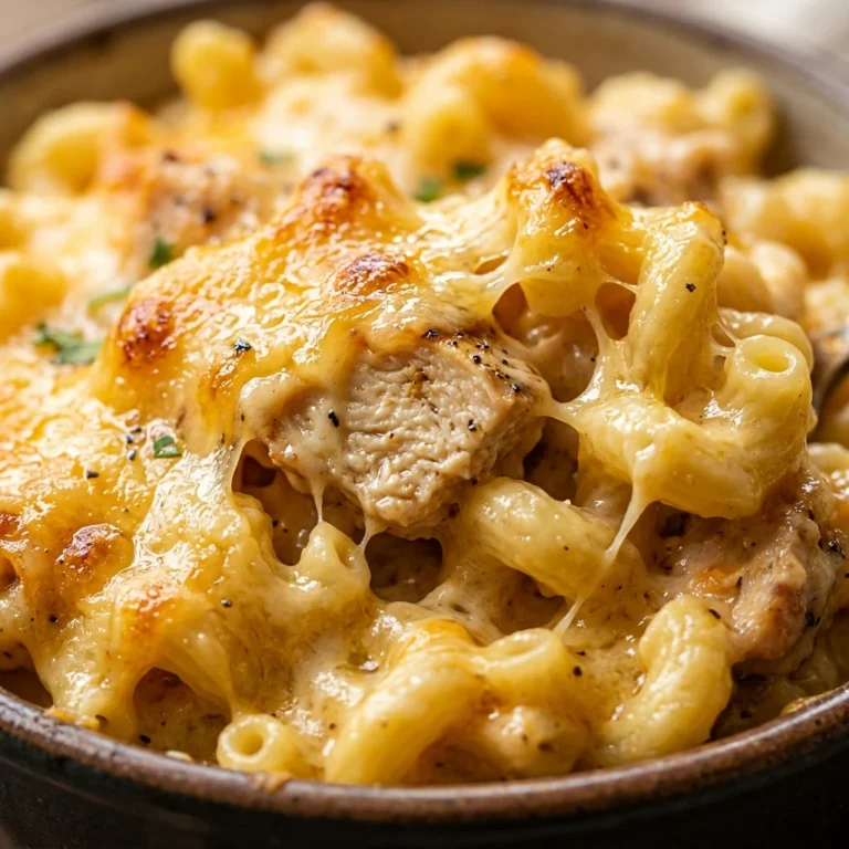 Cheesy Baked Creamy Mac And Cheese With Chicken Weeknight Easy Classic