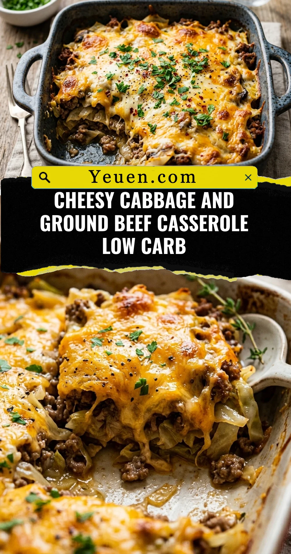 Cheesy Cabbage And Ground Beef Casserole Low Carb