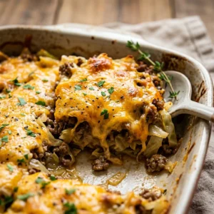 Cheesy Cabbage And Ground Beef Casserole Low Carb