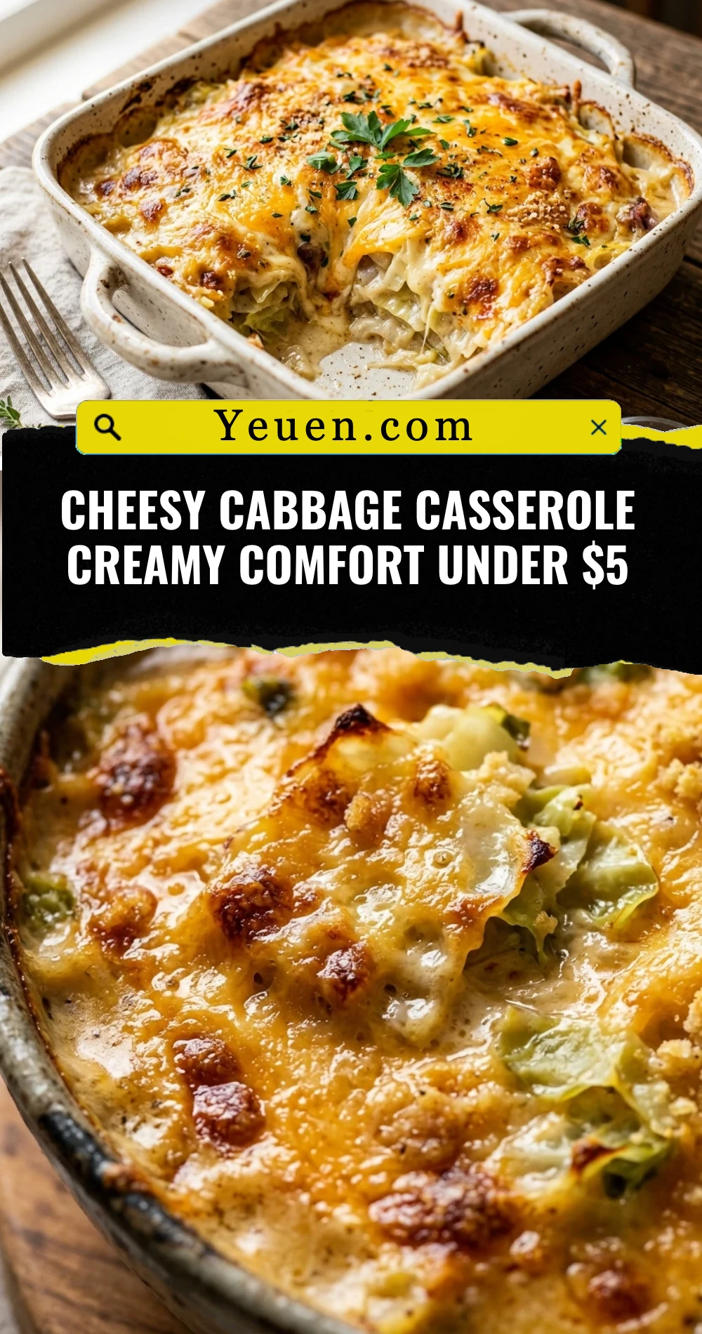 Cheesy Cabbage Casserole Creamy Comfort Under $5