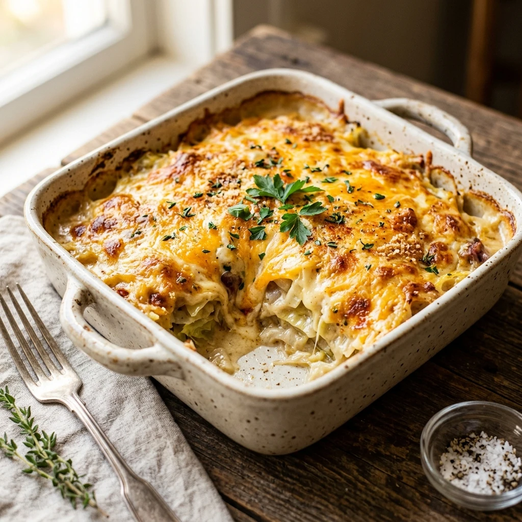 Cheesy Cabbage Casserole Creamy Comfort Under $5