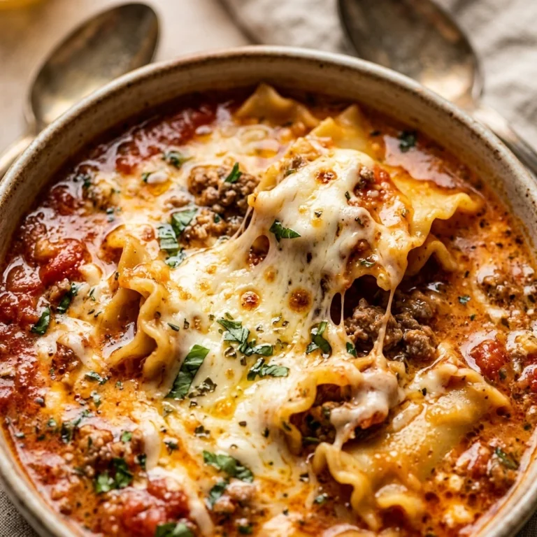 Cheesy Creamy Lasagna Soup One-Pot Cozy